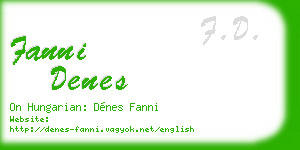 fanni denes business card